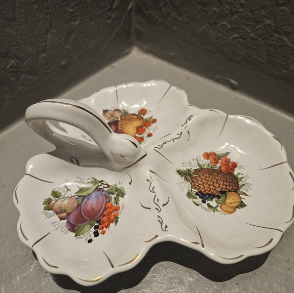 OLD VINTAGE RARE PEDDER PORCELAIN CERAMIC DRY FRUIT TRAY - Picture 2 of 5